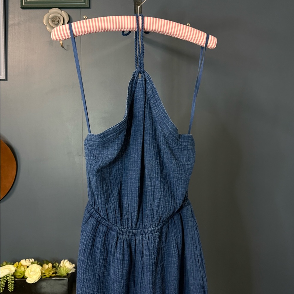Aerie Woman’s Halter Neckline Blue Jumpsuit NWT  Size: Small